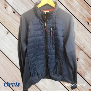 Orvis Blue Lightweight Zip-Up Puffer Jacket